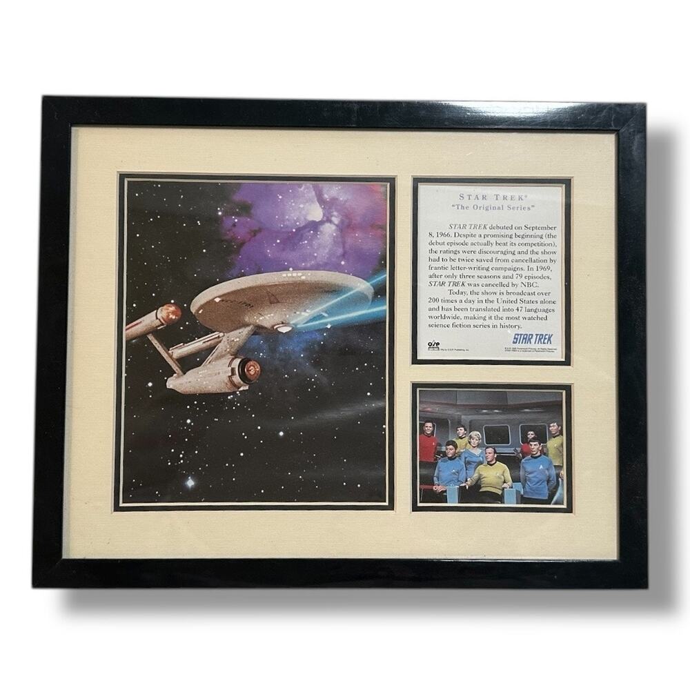 1995 Framed Star Trek Special Collectors Edition Print with COA on back